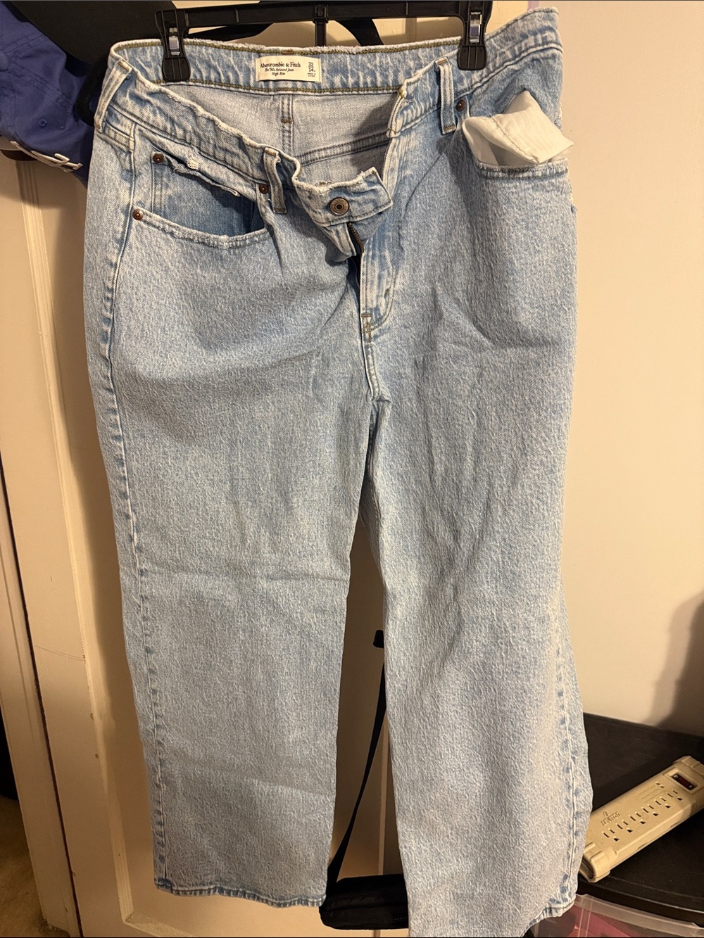 Abercrombie & Fitch Light Wash Straight-Leg Jeans